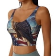 thumbnail image 2 of Fuzoiu Night Sky Bald Eagle Print Women's Sports Vest,U-Back Sports Tank,Gym Vests,Athletic Sleeveless Shirts,Exercise Undershirts,Yoga, Gym, and Dance Wear-X-Large, 2 of 8