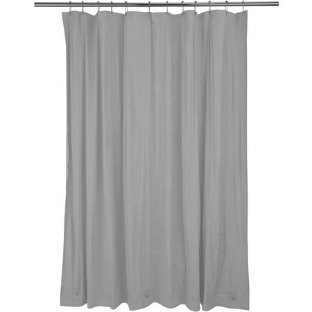 Bath Bliss Heavy Gauge Shower Curtain Liner Silver