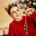 thumbnail image 6 of Hemp Rope Bell String Retro Wind Chimes, Bronze 6-Bell Kit, Set of 6 Christmas Brass Cow Bells – Shabby Style Metal Hanging Decor Farmhouse Holiday Bells for Christmas Tree Wreath and Door, 6 of 7