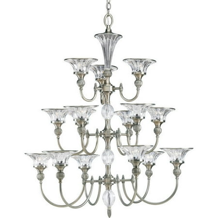 Progress Lighting P4508 Roxbury 15 Light 36 Wide Three Tier Chandelier With Cle Progress Lighting P4508 Roxbury 15 Light 36 Wide Three Tier Chandelier With Cle