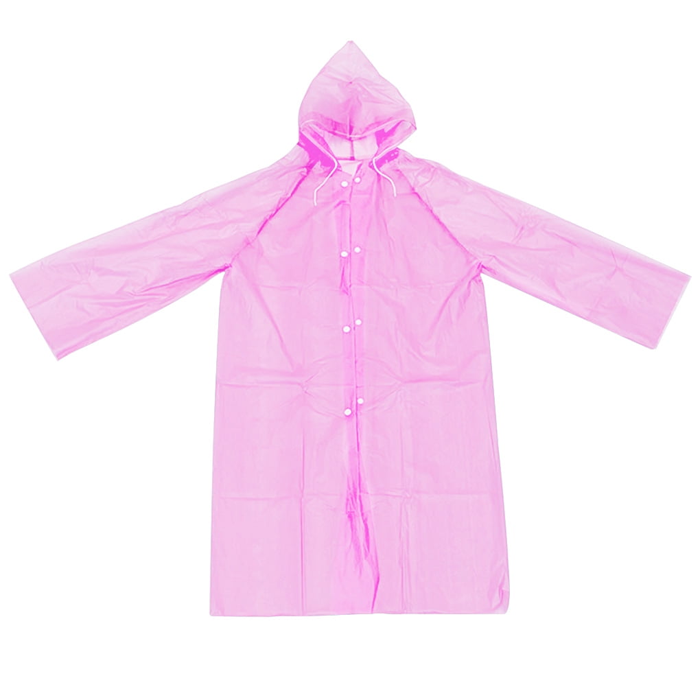 Children Disposable Raincoat Hooded Kids Poncho Button PEVA Portable