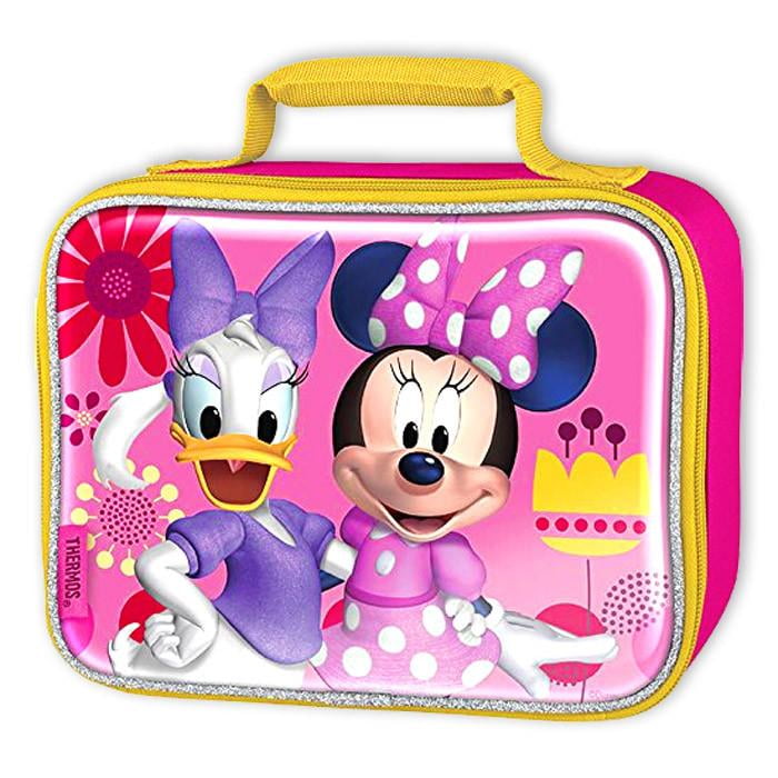 Plastic Thermos NEW DISNEY Minnie Mouse School Insulated Lunch Bag Plastic Thermos NEW DISNEY Minnie Mouse School Insulated Lunch Bag
