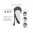 thumbnail image 2 of Masumi Asha Gorro de Quimio para Mujer con Pérdida de Cabello Turbante de Algodón Pañuelo para la Cabeza Envolvente para Mujer (Gris), 2 of 4
