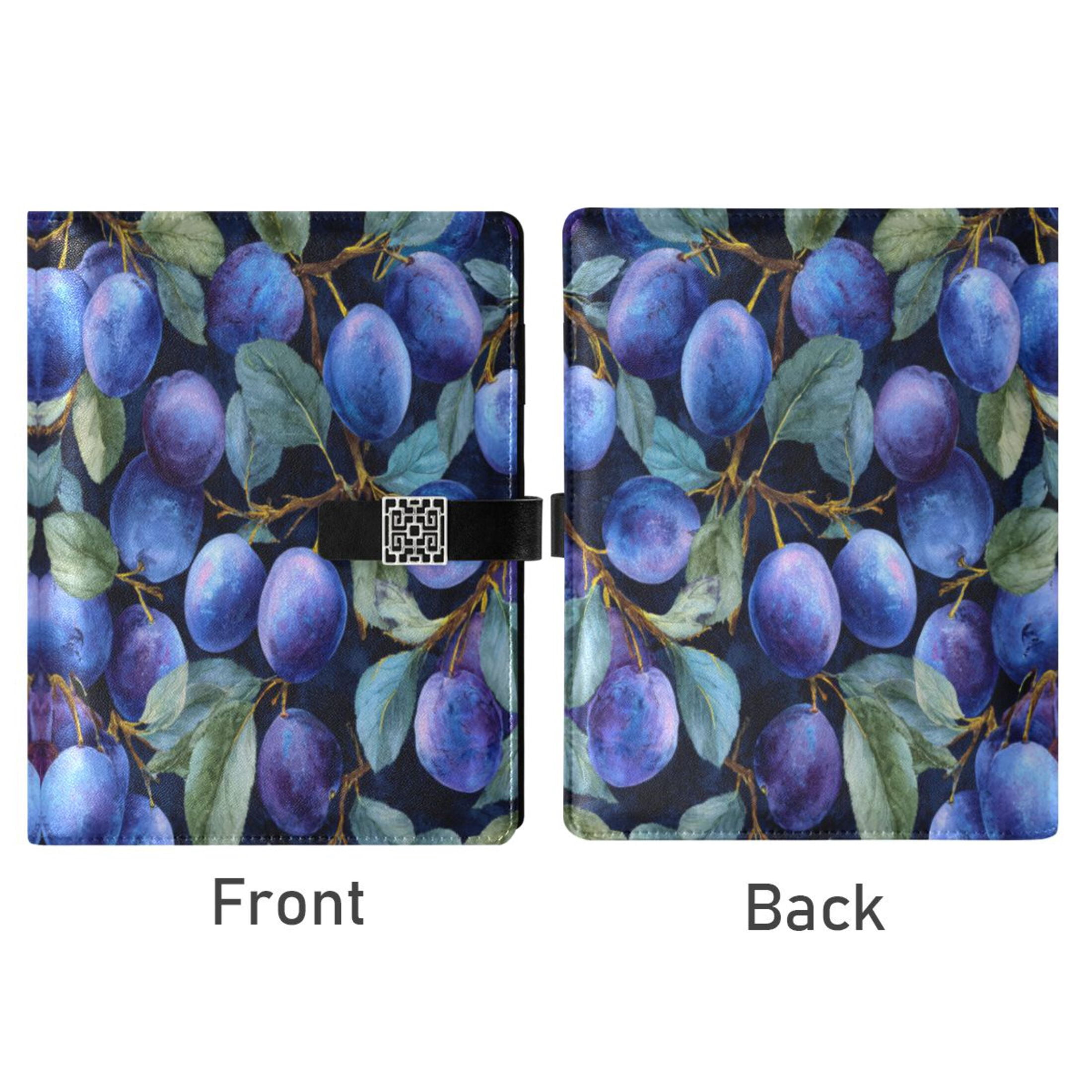Leather Planner Leather Notebook Notebook Journal Binder Design Pen Pocket Design Convenient for Storage Deep Blue Plum