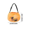 thumbnail image 2 of Plush Halloween Trick Or Treat Bags - Kids' Candy Baskets with Cute Designs for Halloween Celebrations （Black）, 2 of 2