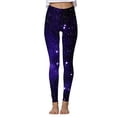 thumbnail image 5 of Star Print Leggings for Women High Waisted Tummy Control Yoga Pants Stretchy Compression Workout Tights Galaxy Pattern Activewear Gym Bottoms, 5 of 5