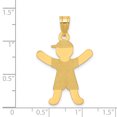 thumbnail image 3 of 14k Yellow Gold Boy Hat Necklace Charm Pendant Baby, 3 of 7