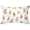 thumbnail image 3 of GZHJMY Cute Monkeys Standard Pillowcase Super Soft Cozy Plush Pillow Case with Zipper for Sofa Bed Couch, 20 x 26 Inch, 3 of 7