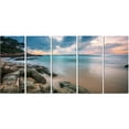 thumbnail image 2 of Gloomy Tropical Sunset Beach - Extra Large Seascape Art Canvas, 2 of 3