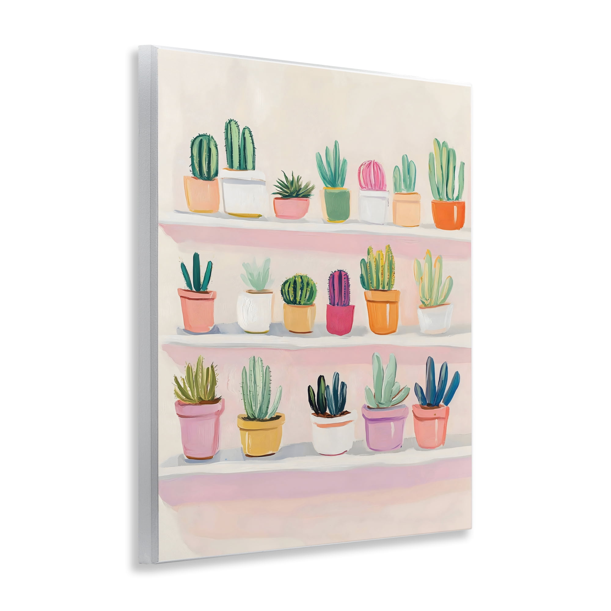 Stupell Industries Cactus Shelf Arrangement Wall Plaque Art, design by The Prints Vibe