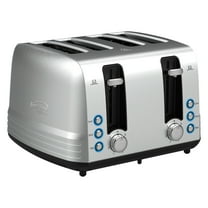 Brentwood Select 4-Slice Toaster, Silver, Extra-Wide Slots