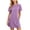 Purple, variant on Lenpel Womens Casual T-Shirt Dresses Crew Neck Short Sleeve Mini Dresses with Pockets Comfy Soft Lounge House Dresses