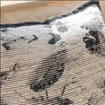 thumbnail image 4 of Fennco Styles Jacquard Leaf Feather Design Decorative Throw Pillow Cover 18" W X 18" L – Black Art Style Square Cushion Case for Couch, Sofa, Bedroom, Office and Living Room Décor, 4 of 5