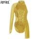 thumbnail image 2 of Leotardos de gimnasia para niñas, disfraz de Jersey de Ballet, lentejuelas brillantes, malla transparente, Tango, Chacha, baile latino, Ropa de baile, 2 of 5