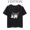thumbnail image 3 of Camiseta de algodón Kuromi Kawaii Manga Anime japonés Niños Camiseta de verano Ropa para niños Tops Niños Niñas Camiseta Bebé Linda, 3 of 5