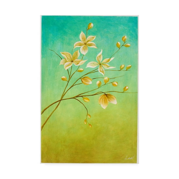 Trademark Fine Art 'White Flower Branch 2' Canvas Art by Pablo Esteban
