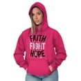thumbnail image 4 of Faith Fight Hope Breast Cancer Aware Hoodie Sweatshirt Women Brisco Brands S, 4 of 6
