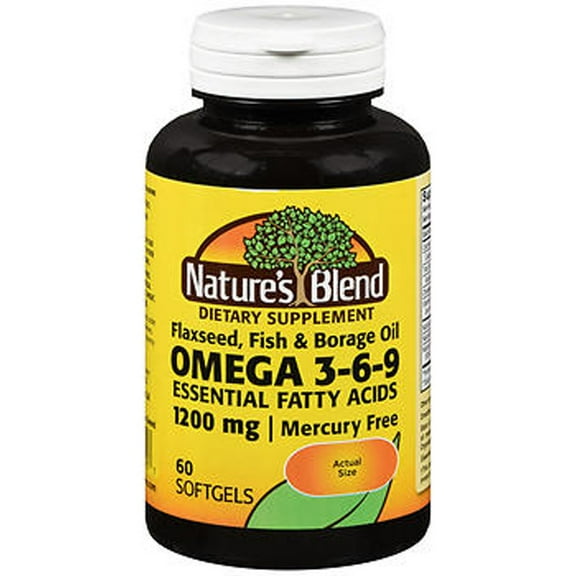 Nature's Blend Flaxseed, Fish & Borage Oils 1200 mg - 60 Softgels