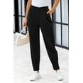 thumbnail image 6 of Womens Summer High Waisted Ankle Length Trouser Slacks With Pockets, 6 of 17