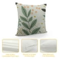 thumbnail image 4 of YINGXI Green Leaves Pillow Cover Floral Embroidery Pillow Case Boho Square Farmhouse Decorative Cushion Cover for Sofa Bed 18x18in, 4 of 5