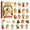 A, variant on 2026 Christmas Angel Advent Calendar, 24 Pcs 2D Acrylic Ornament Set
