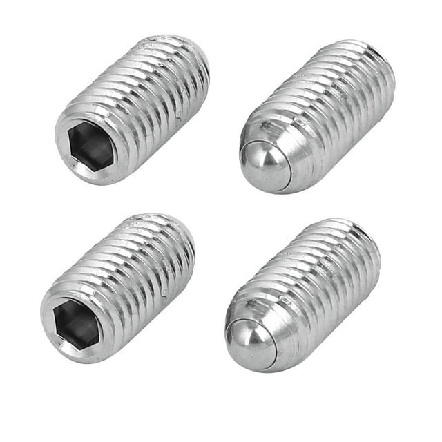 Unique Bargains M10x20mm 304 Stainless Steel Spring Hex Socket Ball Point Grub Set Screws 4pcs