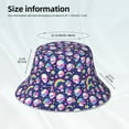 thumbnail image 3 of Sikiie Skull mushroom rainbow space Reflective Double-Sided Bucket Hat, Sun Hat, for Gardening, Beaching, Camping, Hiking, Fishing, 3 of 6