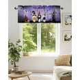 thumbnail image 5 of Gnomes Halloween Kitchen Valances for Windows Purple Pumpkin Black Cat Bat Valance Curtains&nbsp; for Kitchen /Living Room/Bedroom/ Bathroom Decor, 42"x12 " ,Rod Pocket 1 Panel,, 5 of 7