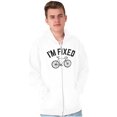 thumbnail image 3 of I'm Fixed Bike Gear Riding Cyclist Zip Hoodie Sweatshirt Men Brisco Brands L, 3 of 6