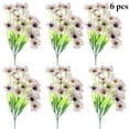 thumbnail image 2 of Coofit 6 Branches Artificial Flowers Never Withered Fashion Fake Flowers Faux Flowers, 2 of 10