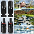 thumbnail image 2 of Muyoka Conector solar 30A 1000V IP67 Conector de cable de panel solar a prueba de agua Conector macho hembra ignífugo para AWG10 AWG11 AWG12 AWG13 AWG14 Cable de panel solar Muyoka Hogar, 2 of 6