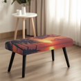 thumbnail image 4 of Whosucclay Tropical Palm Trees Sunset Print Bench Cover Removable Bench Protectors Waterproof Bench Seat Cushion Slipcovers Washable Dining Bench Slipcover for Wedding, Hotel, Party, 4 of 7