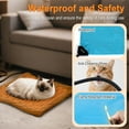thumbnail image 3 of Pet Heating Pad for Cats & Dogs Indoor Outdoor, Warming Cat Heating Pad with Chew Resistant Cord, Adjustable Temperature & Time, Heated Cat Bed Mat Waterproof for Cats Small Dogs, 17.7'' × 17.7'', 3 of 13