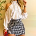 thumbnail image 1 of jovatis Ensembles Courts pour Femmes 2 Pcs Mode Été Col Rond Imprimé Décontracté Manches Longues + Ensemble Pantalon, 1 of 6