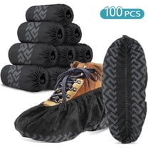 YMWVH Disposable Boot & Shoe Covers 100 Pack (50 Pairs) – Recyclable, Dust-Proof, Non-Slip, Fits Most Sizes, Protects Floor/Carpet