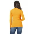 thumbnail image 4 of Women's Casual Solid Mock Neck Long Sleeve T-Shirt Top, 4 of 5