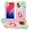 Rainbow Pink, variant on for iPhone 15 Case with Ring Stand, Heavy Duty Military Grade Rugged Shockproof Silicone Rubber Magnetic Kickstand Holder Case for Women Girls For iPhone 15, Rainbow Pink