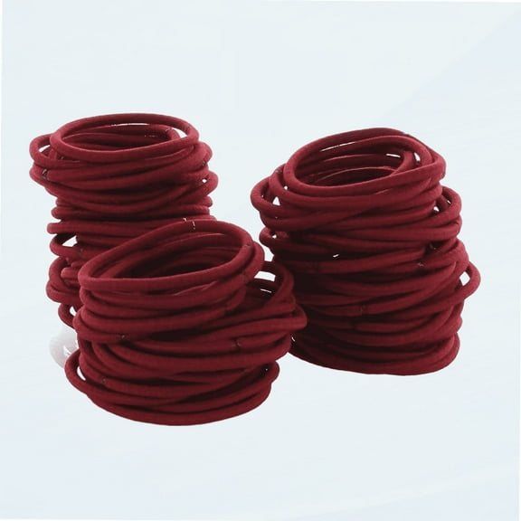 Hair Elastics Hair Ties, Professional Grade Ponytail Holders - Maroon 20 Pack