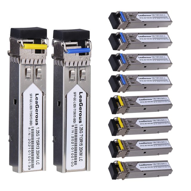 5 Paires Module Émetteur-Récepteur Réseau BIDI SFP 1.25 Gigabit Mode Unique LC 1000BASE-LX Interface Fibre Unique SFP 20km