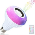 thumbnail image 1 of APP CONTROLLED Smart LED Light Bulb, Multi-color Energy-saving Design with Built-in Bluetooth Speaker for Diverse Spaces, 1 of 3