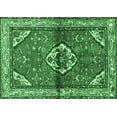 thumbnail image 1 of Ahgly Company Indoor Rectangle Persian Emerald Green Traditional Area Rugs, 2' x 5', 1 of 4