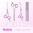 thumbnail image 3 of Set de tijeras de peluquería canina GLADOG Professional 5 en 1, color rojo, 3 of 7