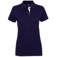thumbnail image 1 of Asquith & Fox - Polo de manga corta para mujer (Marino/blanco), 1 of 2