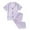 Purple, variant on MEZZALL Infants Boys Girls Short Sleeve Leopard Tops T-Shirt Tshirts Pants Casual Outfits Comfort Dailywear, Blue, 12-18 Months