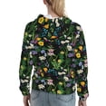 thumbnail image 7 of Lsque Chamomile Pattern Casual Women's Hoodie,Hooded Sweatshirt with Kangaroo Pocket,Pullover Hoodie with Eye-catching Drawstrings-X-Large, 7 of 7