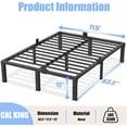 thumbnail image 3 of Bed Frame, Heavy Duty Support 3500 lbs Metal Platform, No Box Spring Needed/Noise Free/Non-Slip/Steel Slat Support/Easy Assembly, 3 of 13