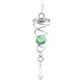 thumbnail image 3 of Metal Crystal Spiral Wind  para interior al aire libre verde Sharpla Spinner de viento Crystal Twisters, 3 of 8