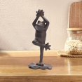 thumbnail image 1 of Estatua de rana de yoga, escultura de estatuilla de animal de hierro, colección de figura de jardín para el hogar, para estantería, mesa, centros de De pie, 1 of 8