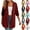 NSY1_Red, variant on Meichang Oversized Cardigans for Women Lightweight Open Front Half Elbow Sleeve Cardigan Casual Solid Light Weight Summer Cardigan