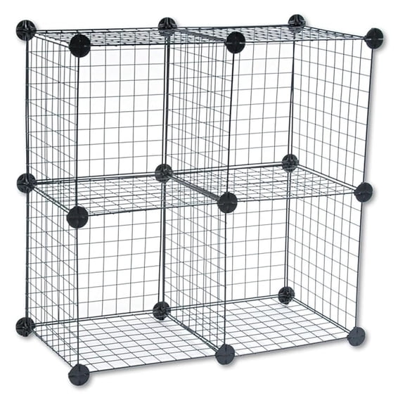 Wire Cube Shelving System, 14w x 14d x 14h - Black storage organizer closet industrial organizer organization storage